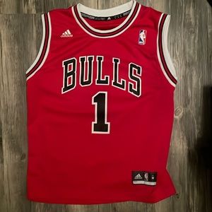 Youth Chicago Bulls #1 Derrick Rose Revolution 30 Swingman Red Jersey